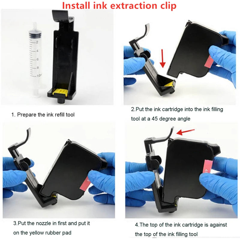 Eco 100ml Refillable Ink Compatible Quick-drying Solvent Ink Refill Ink Tool Snap Fill for 12.7mm Handheld Inkjet Printer