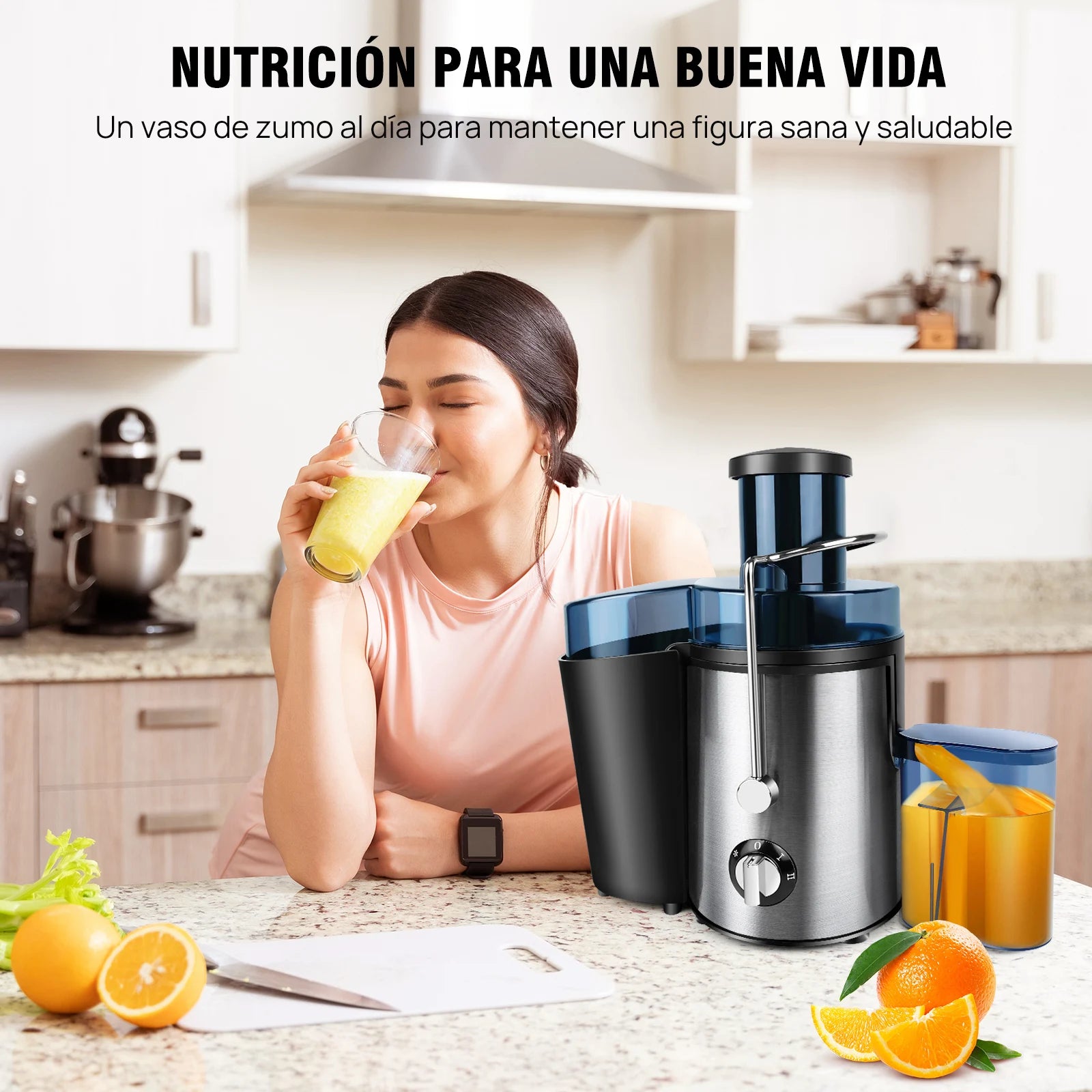 DayPlus 900W Centrifugal Juicer for Whole Fruits and Vegetables
