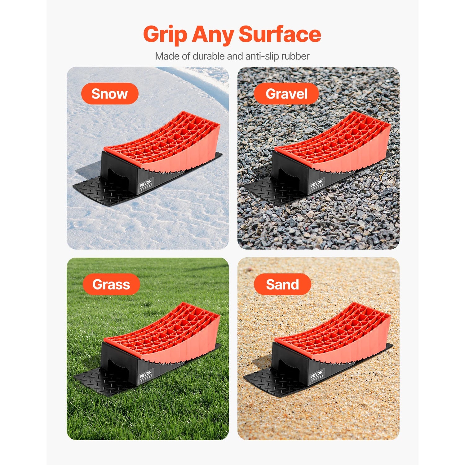 RV Camper Levelers Kit with Anti-Slip Mats, Bag & Level Tool