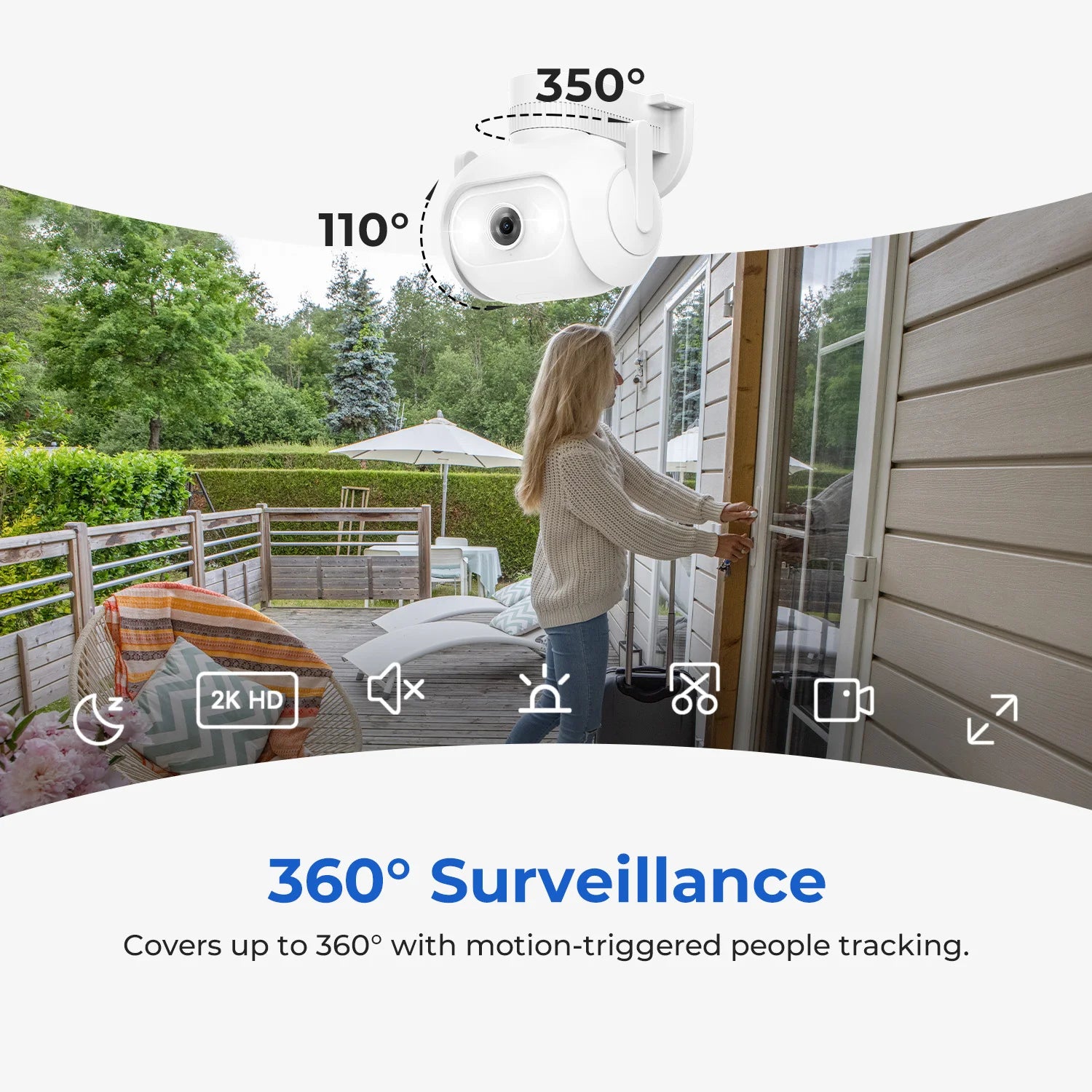 IMILAB EC5 2K Outdoor Floodlight Security Camera with 360° Tracking