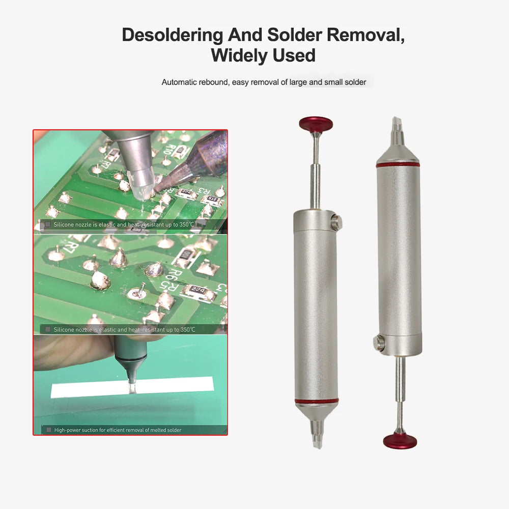 Aluminium Manual Desoldering Pump - Three Pack