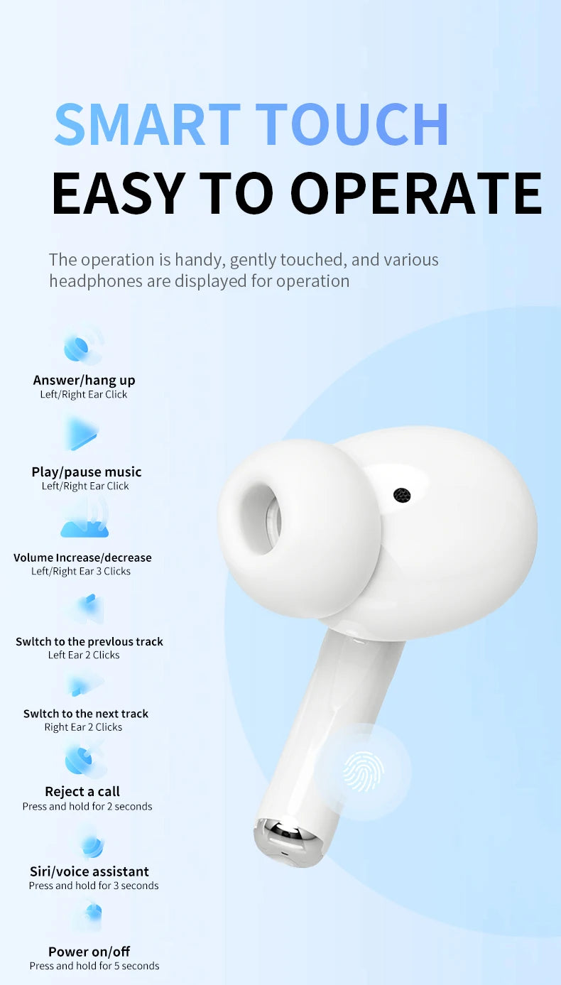 A7PRO Bluetooth Earbuds with Touch Controls & Charging Case