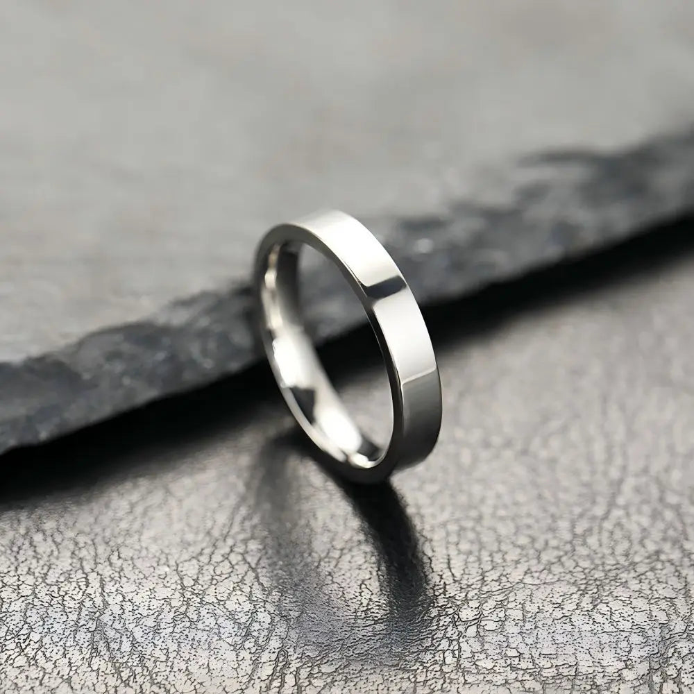 Stainless Steel Black Matte Ring for Men and Women