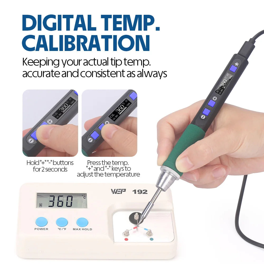 Přenosná pájecí sada WEP 928D-IV s napájením Type-C