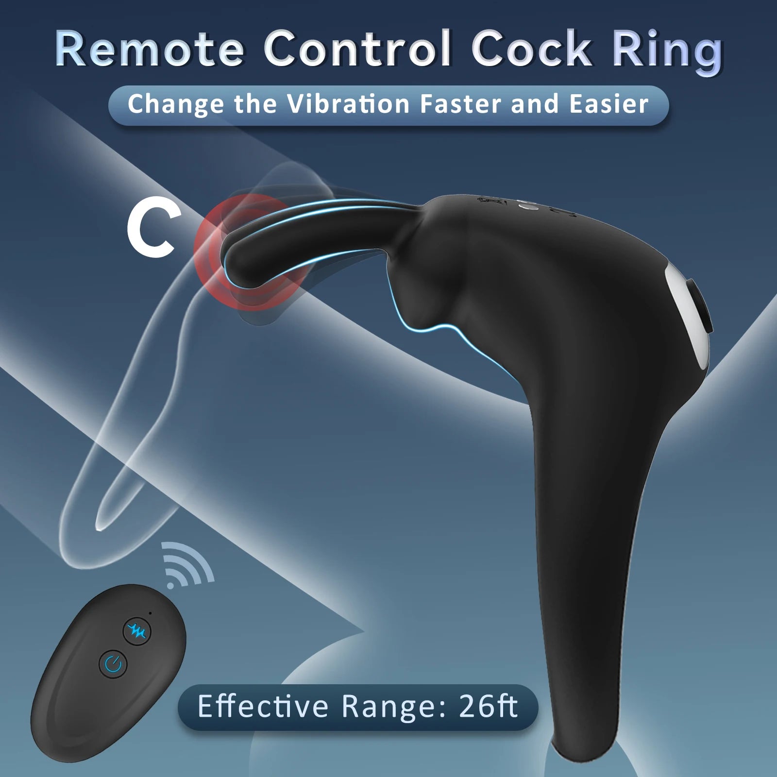 Remote Control Vibrating Ring for Couples Stimulation and Control