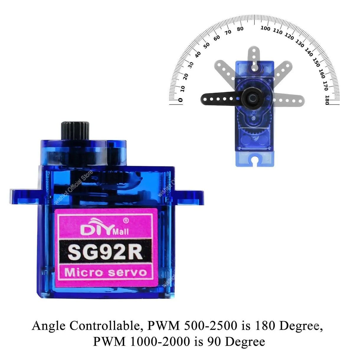 SG92R Micro Servo, Angle or Continuous-Rotation Options