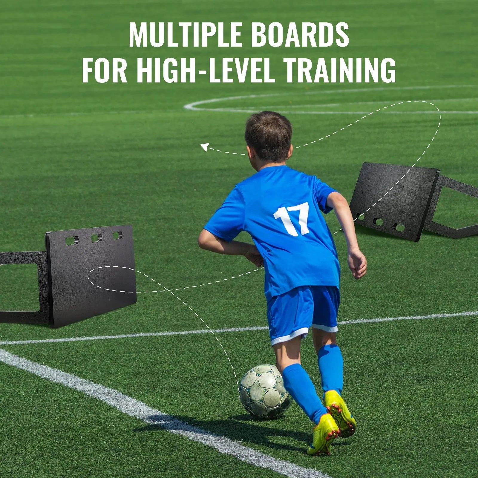Fodbold Rebounder Board 40x16 Tommer Foldbar Trænings Kickback Væg