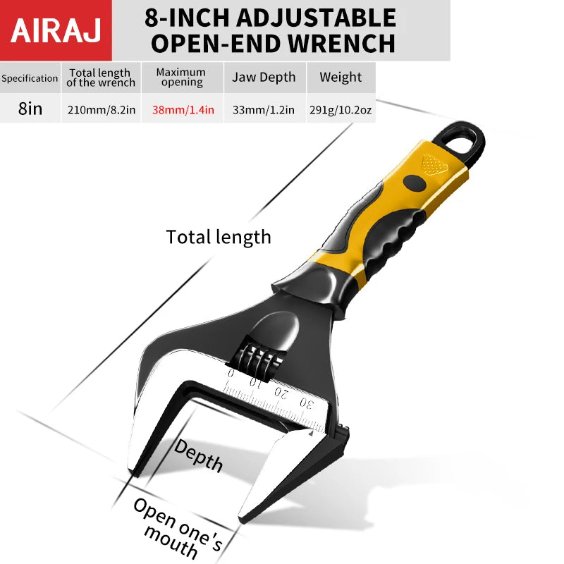 Adjustable Wrench - 6 to 12 Inch