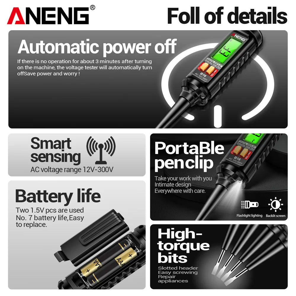 B16 Digital Voltage-Sensing Test Pen