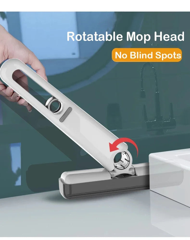 Powerful Squeeze Mini Mop Folding Home Cleaning Mops With Sponge Self-squeezing Floor Washing Mops Desk Window Car Clean Tools