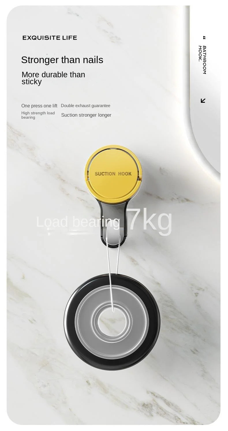 Suction Hooks Strong Vacuum Power Traceless No-Drilling Adhesive Hooks for Home Bathroom Kitchen Door Back and Toilet Area