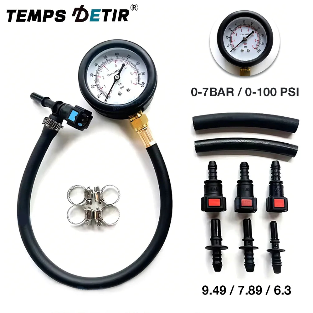 Fuel Pressure Test Kit - 0-100psi Gauge