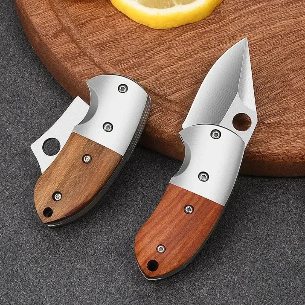 Mini Stainless Steel Foldable Knife, Portable Fruit Slicing Knife, Sharp Blade Utility Folding Knife, Easy to Carry