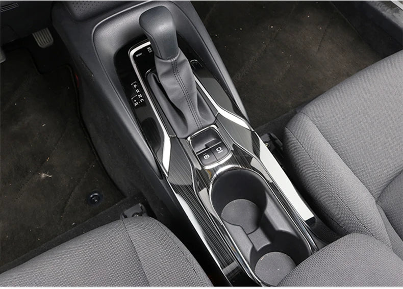 Para Toyota Corolla E210 2019 2020 2021 2022 2023 2024 2025 híbrido, cubiertas de moldura del panel de cambio de palanca central de coche inoxidable