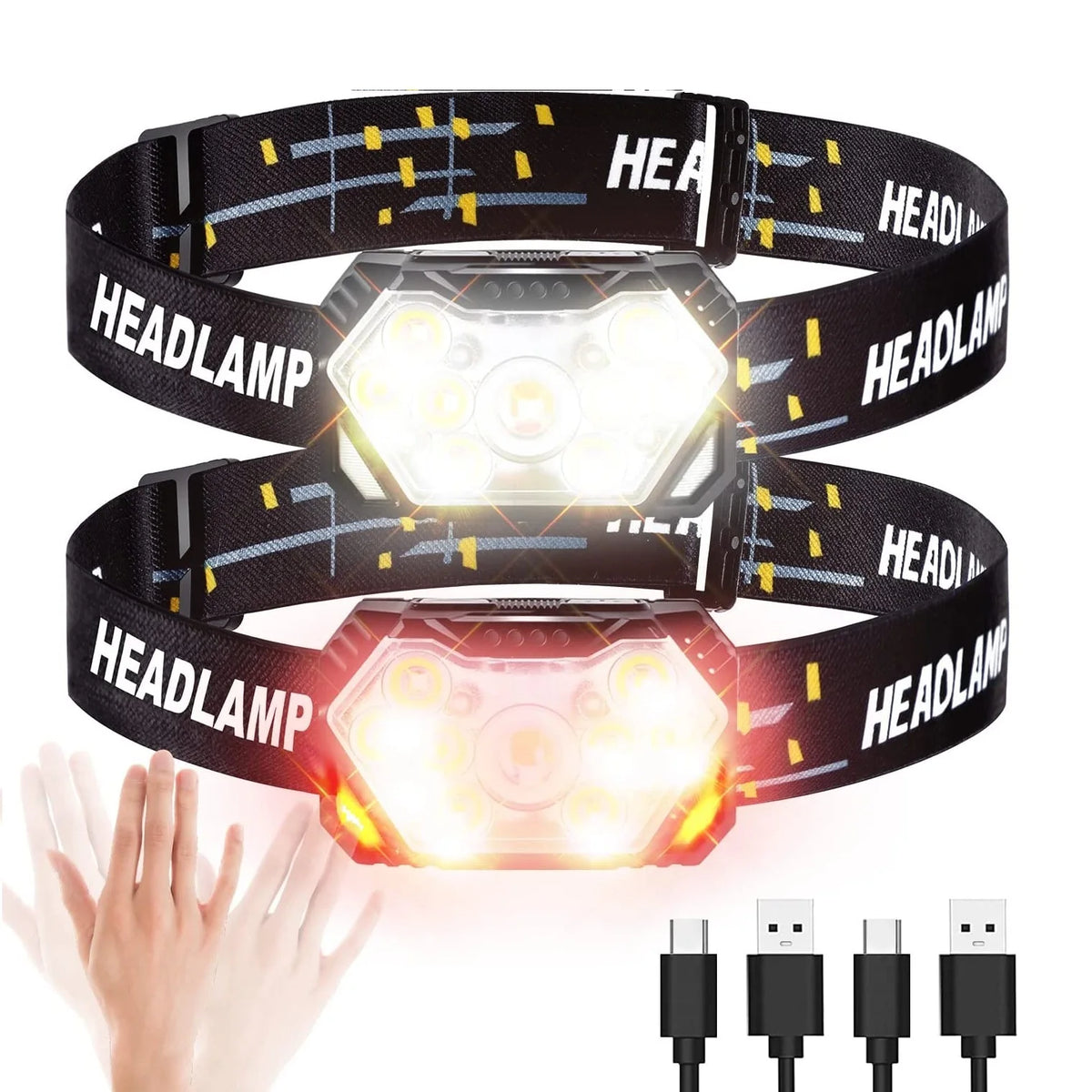 Rechargeable Nine-LED Motion-Control Headlamp