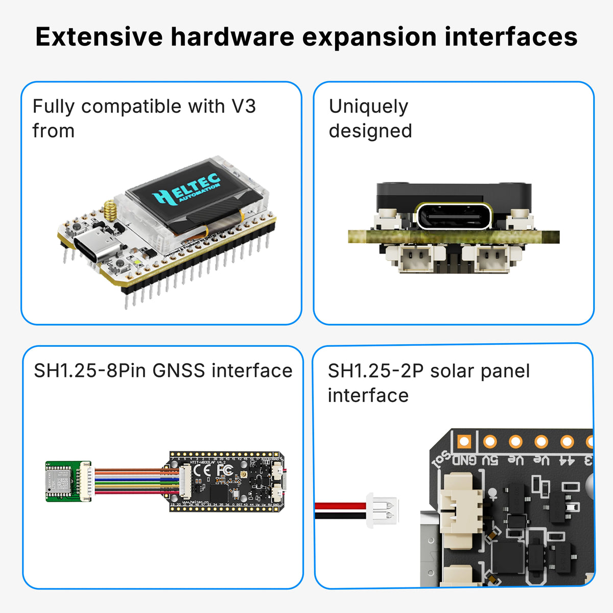 Heltec V4 Meshtastic WiFi LoRa 32 ontwikkelaarsbord set doos Soft antenne ESP32 SX1262 Solar Powered BLE Low Power