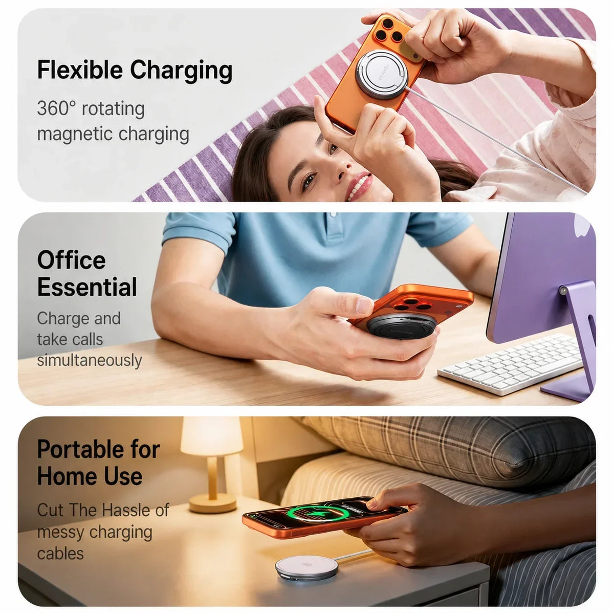 Wireless Charger Charging Station 25W Qi2.2 Fast Charge Compatible with iPhone 18/17/16 Pro Max Huawei Xiaomi and iPad airpods