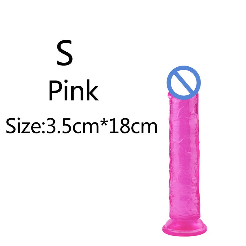 Non-Electric TPE Adult Toy with Suction Base – Size Options