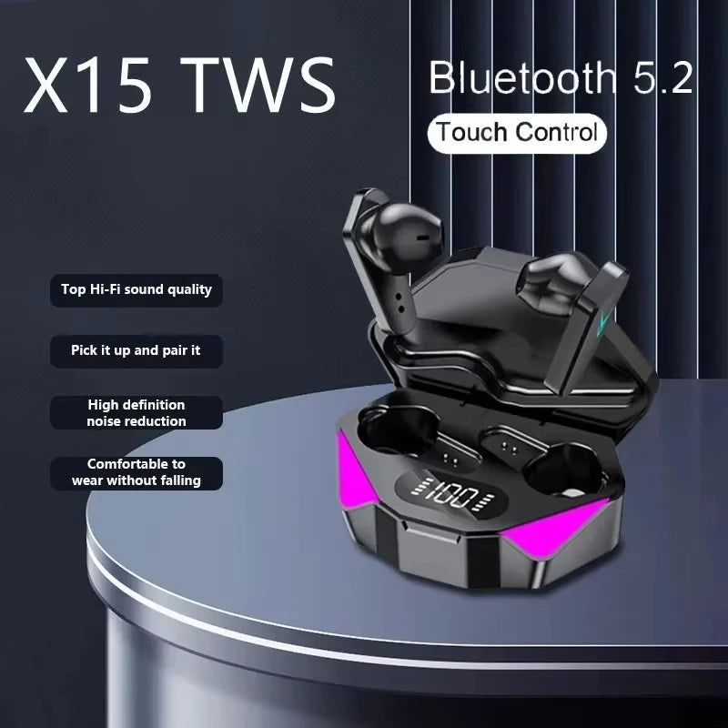Bluetooth TWS Gaming Earphones with Low Latency and Mic
