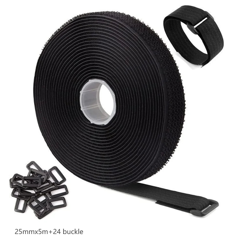 Tiras de velcro cortáveis à medida com 25 fivelas