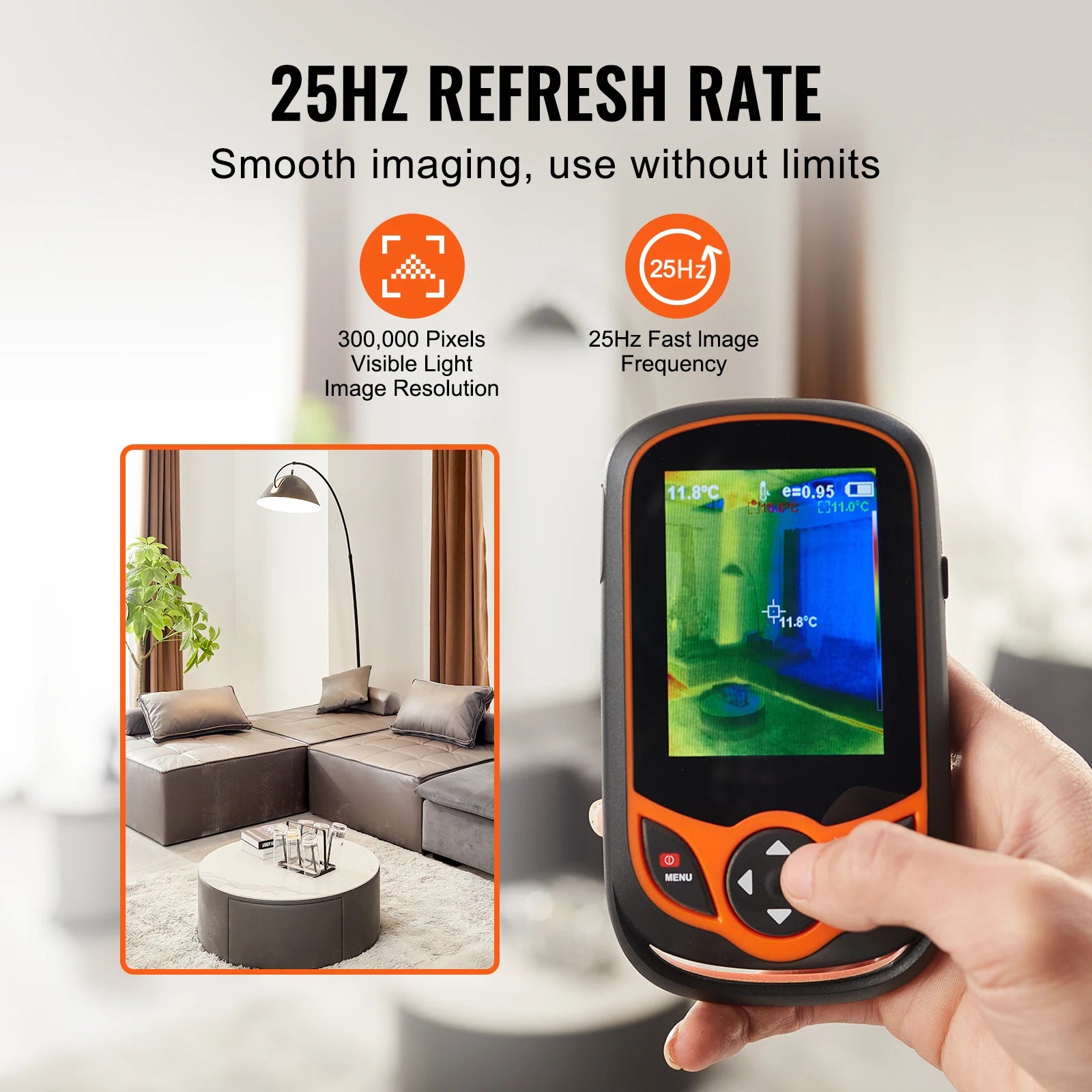 Vrecková termovízna kamera 256x192 s WiFi a 3,2" dotykovým displejom