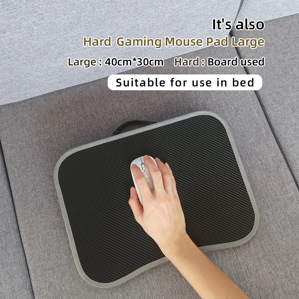 Cushioned Laptop Lap Desk with Wood Surface & Built-In Mouse Pad