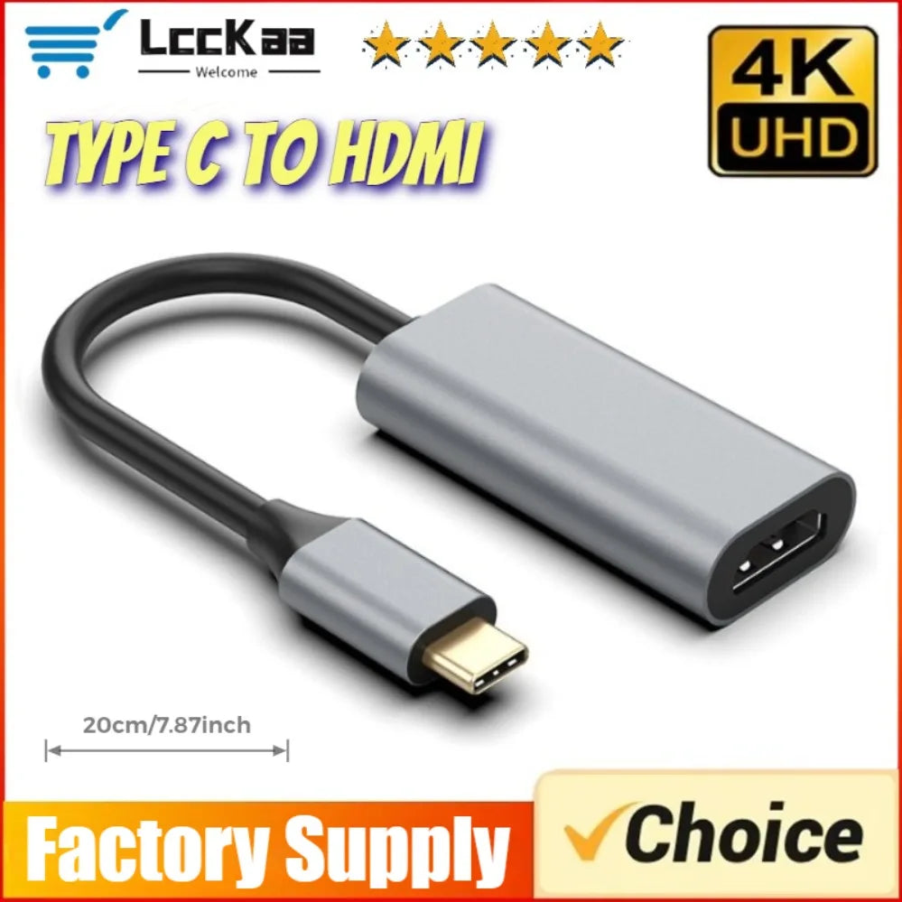 USB-C to HDMI Display Adapter, 20 cm