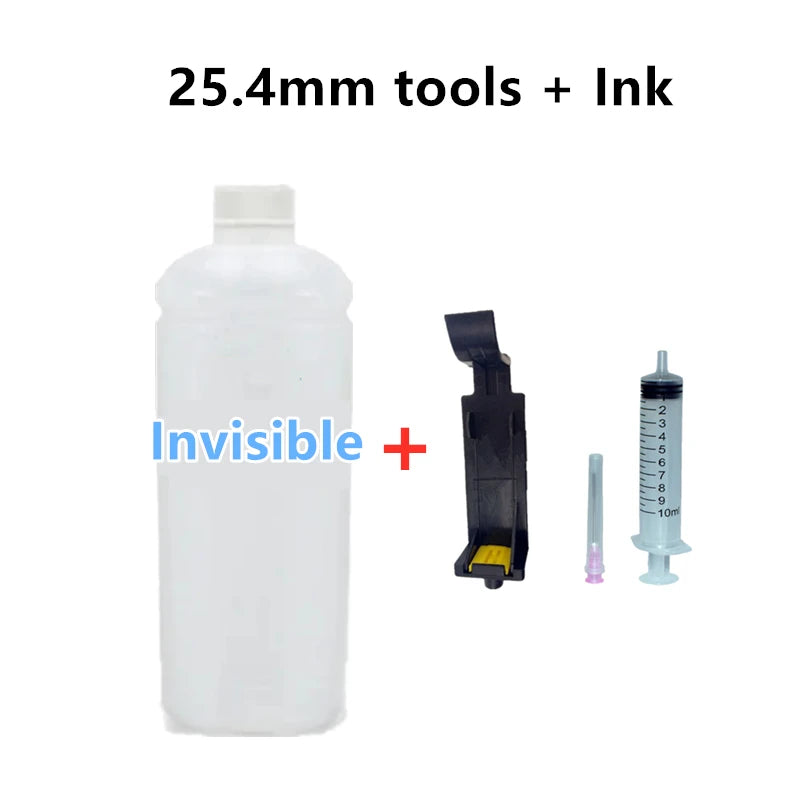 Eco 100ml Refillable Ink Compatible Quick-drying Solvent Ink Refill Ink Tool Snap Fill for 12.7mm Handheld Inkjet Printer