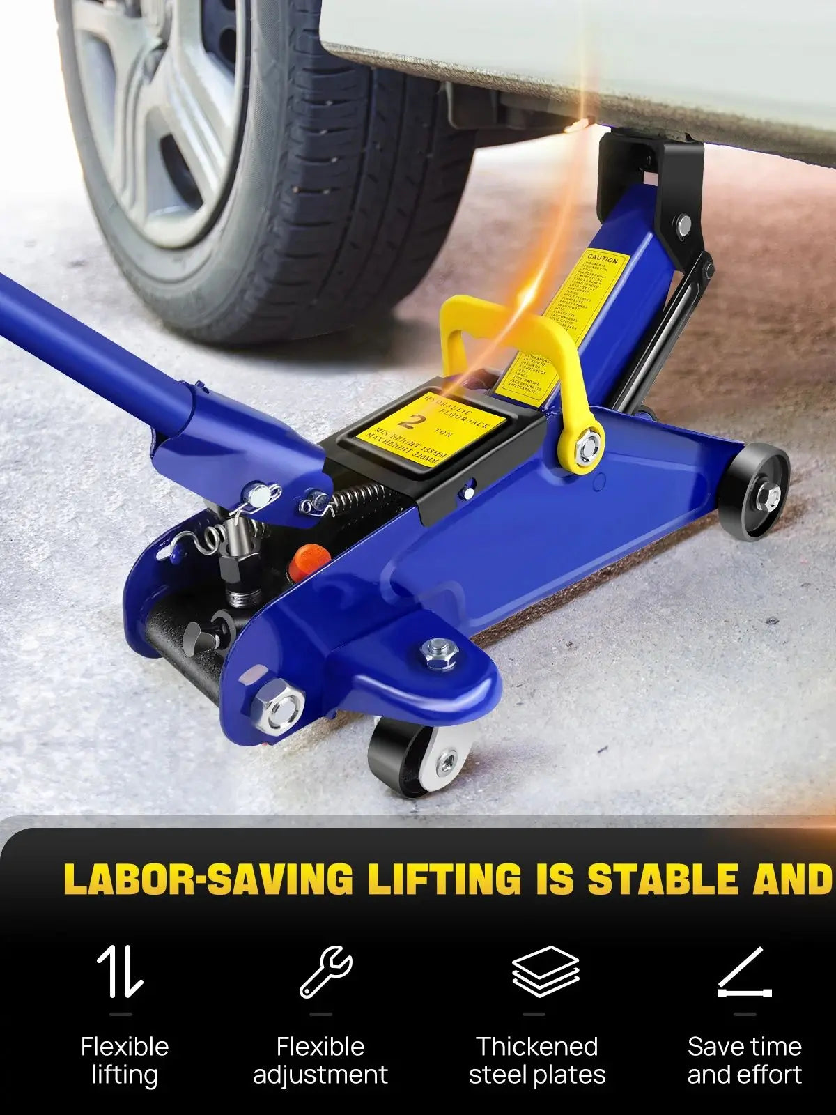 Υδραυλικός Γρύλος Δαπέδου 2 Τόνων & Σετ Βάσης