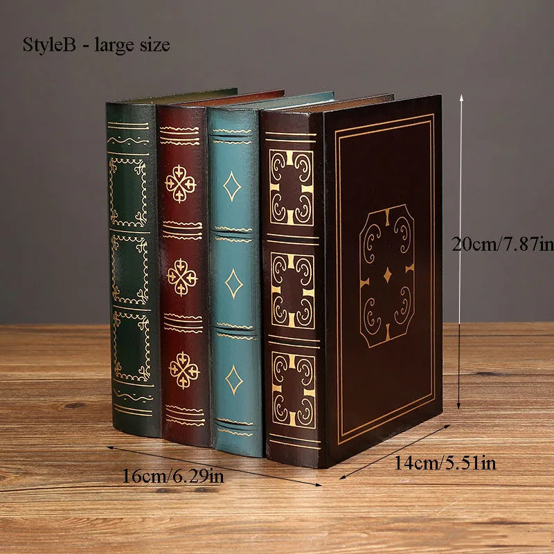 Scatola portaoggetti a forma di libro vintage con coperchio