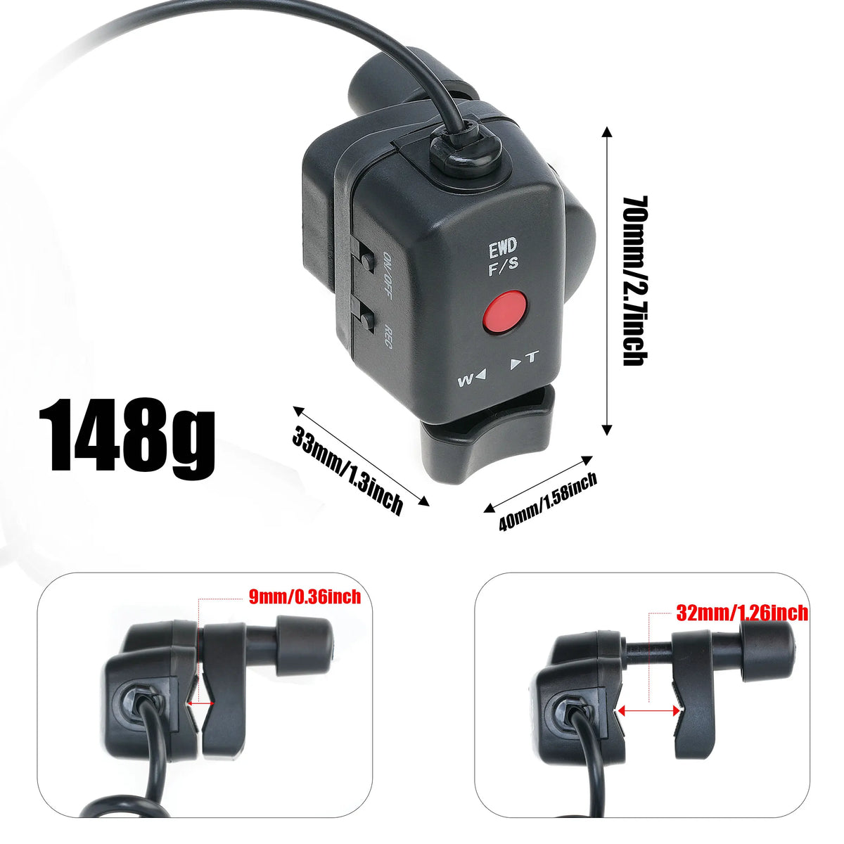 Controlador remoto com fio para câmara EWD