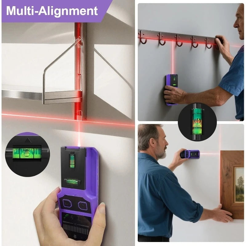 Wall Scanner with Cross-Line Laser Level