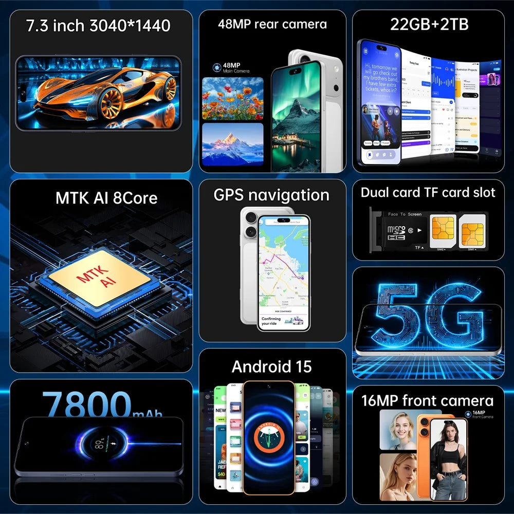 17 Pro Maxi Dual-SIM Android-Smartphone
