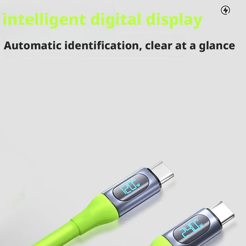 Kabel USB-C do USB-C z wyświetlaczem cyfrowym, 100 W lub 240 W