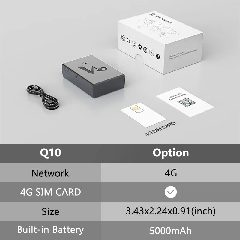 4G GPS Car Locator 20000mAh/10000mAh/6000mAh GPS Car Tracker Vibration Anti-Theft Geo-fence Alarm with Free APP