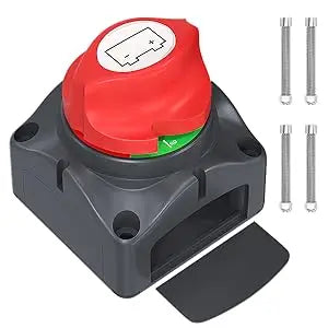 Interrupteur de déconnexion DaierTek 12V 48V Interrupteur Batterie RV Voiture Marine Interrupteur de batterie Coupure en cuivre pour bateau ATV UTV véhicules