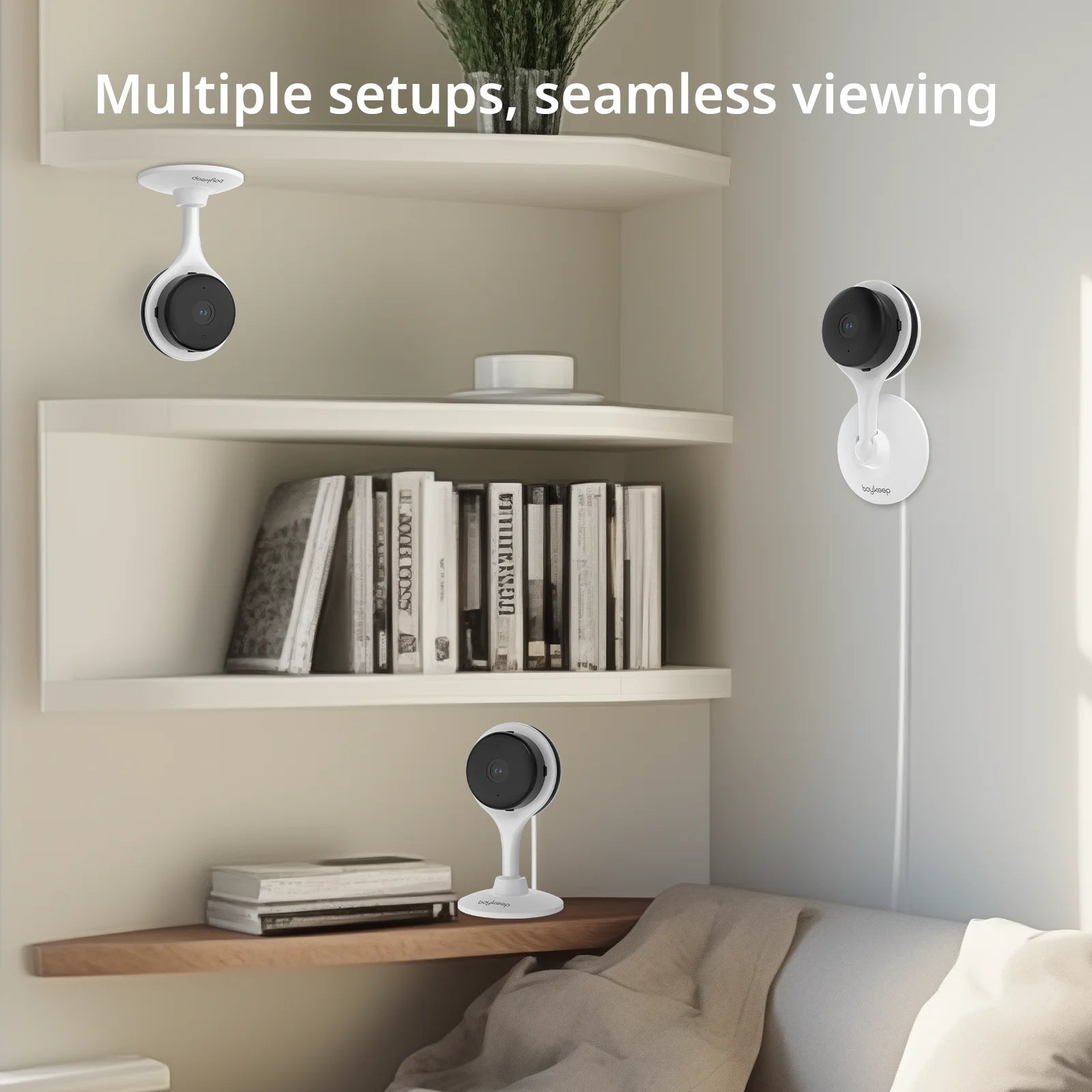 2K Indoor WiFi Security Camera with 2-Way Audio & Motion Detection