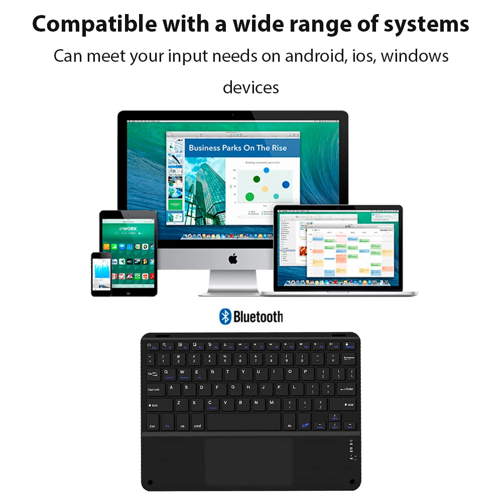 Rechargeable Bluetooth Keyboard with Touchpad