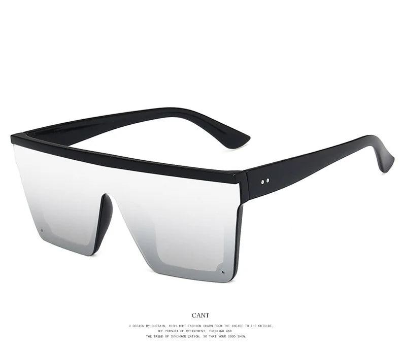 Occhiali da sole moda per donna con montatura grande monopezzo