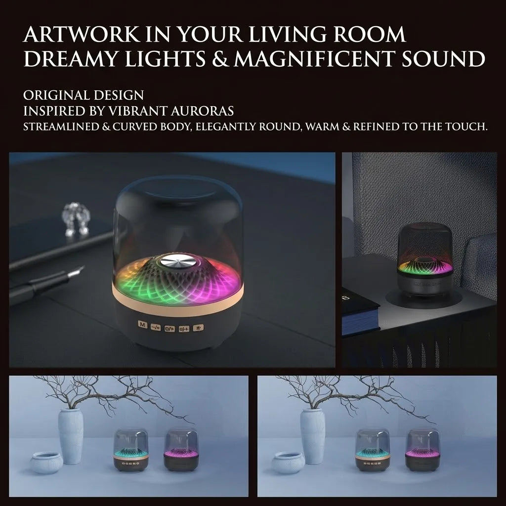 MQM4 Bluetooth Speaker with Colour Light Effects & USB-C