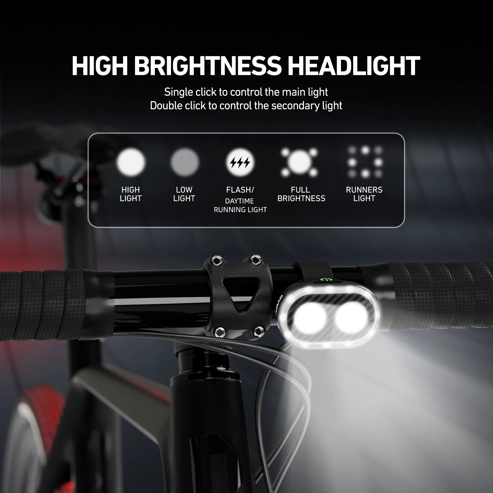 CYCLAMI CY300T Bicycle Smart Brake Sensing Front Rear Light Waterproof MTB Road Bike Lights Cycling Accessories