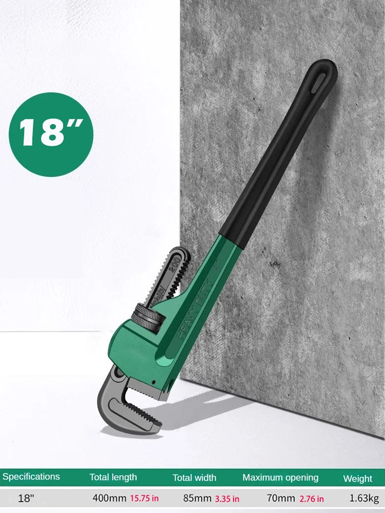 Carbon-Steel Pipe Wrench - Size Options