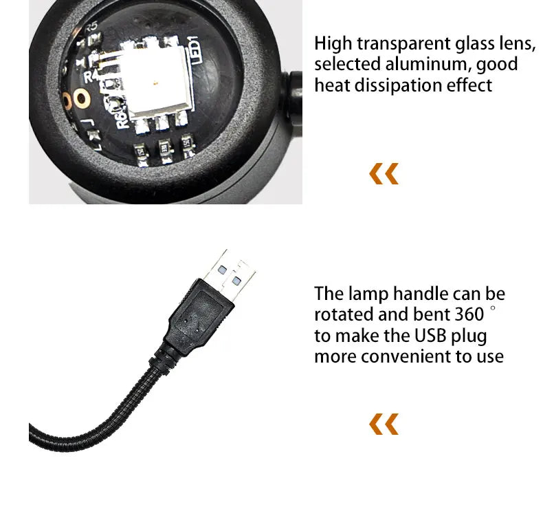 RnnTuu Led USB Sunset Lamp Projector Home Decor Night Light Portable Mood Light For Living Room Wall Photography Neon Lights