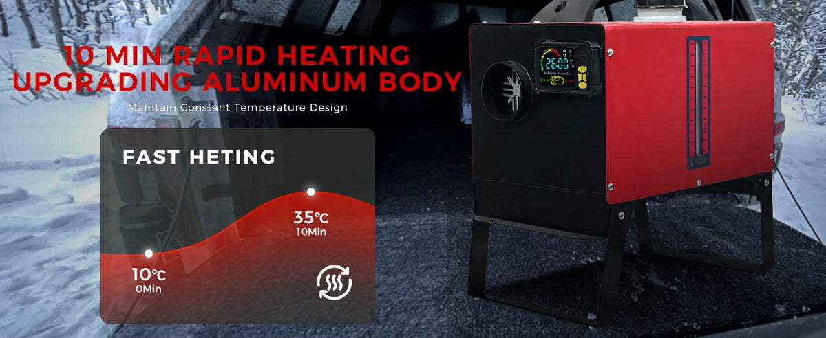 8kW zelo tihi dizelski zračni grelnik z aplikacijo in nadzorom na zaslonu LCD