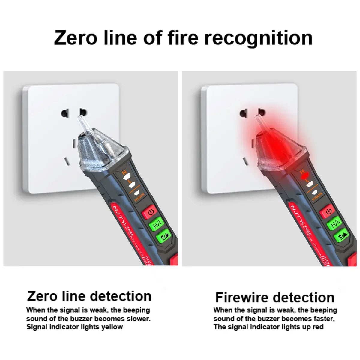 Non-contact Voltage Tester 12-1000V AC Pen Circuit Electric Indicator Wall Tool With Flashlight Buzzer