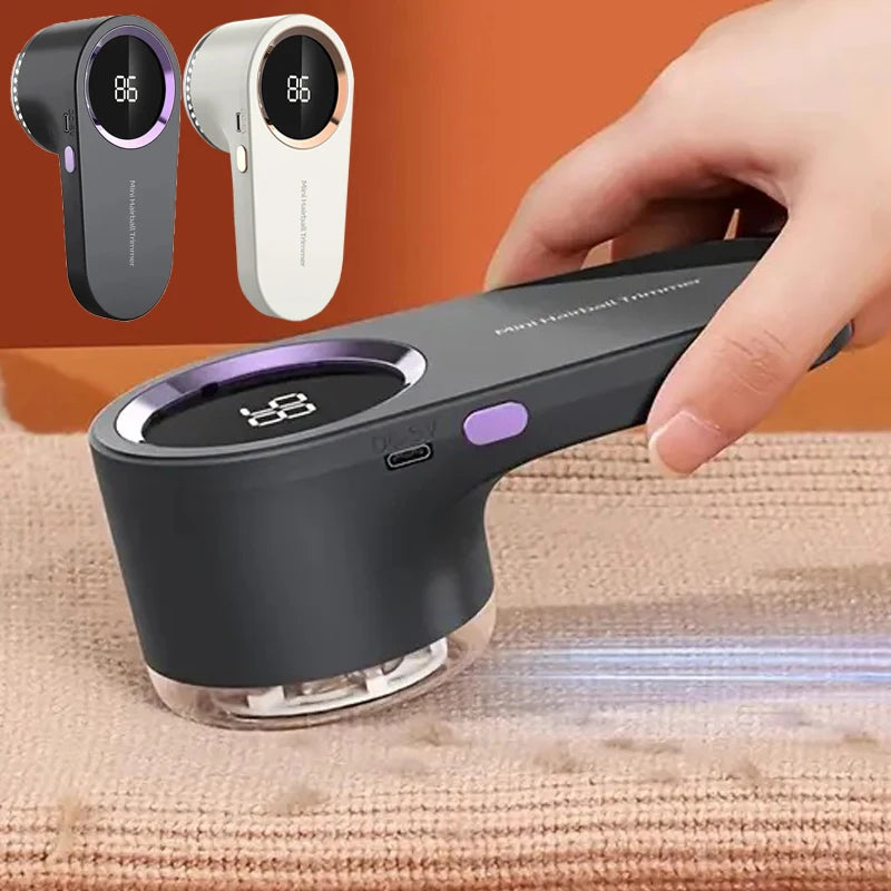 Rasoir anti-bouloches rechargeable USB avec affichage numérique