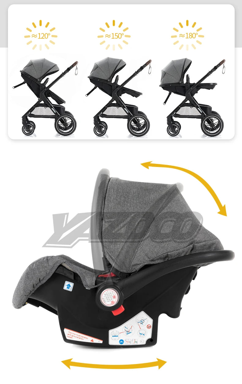 3‑in‑1 Multifunction Baby Stroller with Car Seat