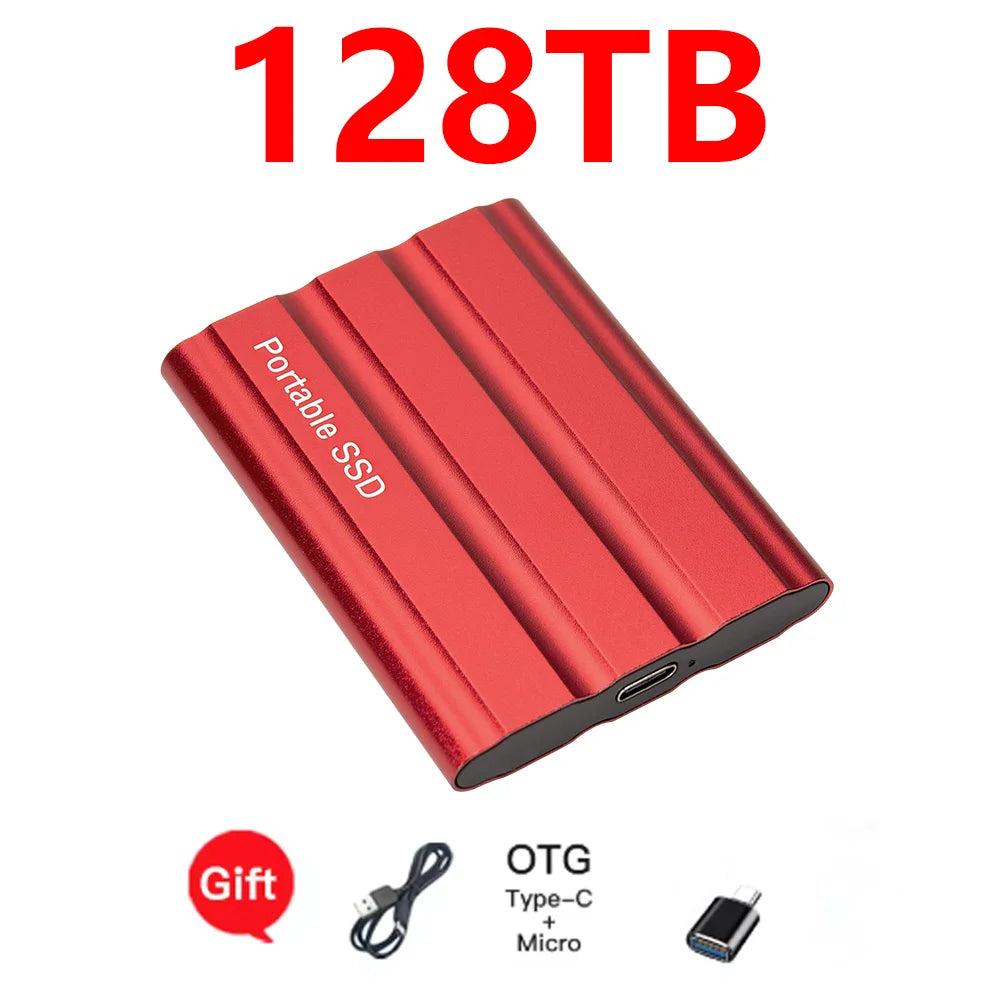 Reliable Slim Storage Device Portable External SSD 1TB 4TB 16TB 128TB High Speed for Notebook Laptop PC Usage