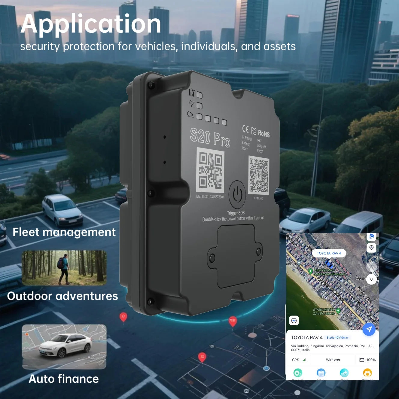 Hidden 4G GPS Tracker with Real-Time Tracking & Geo-Fencing Alerts