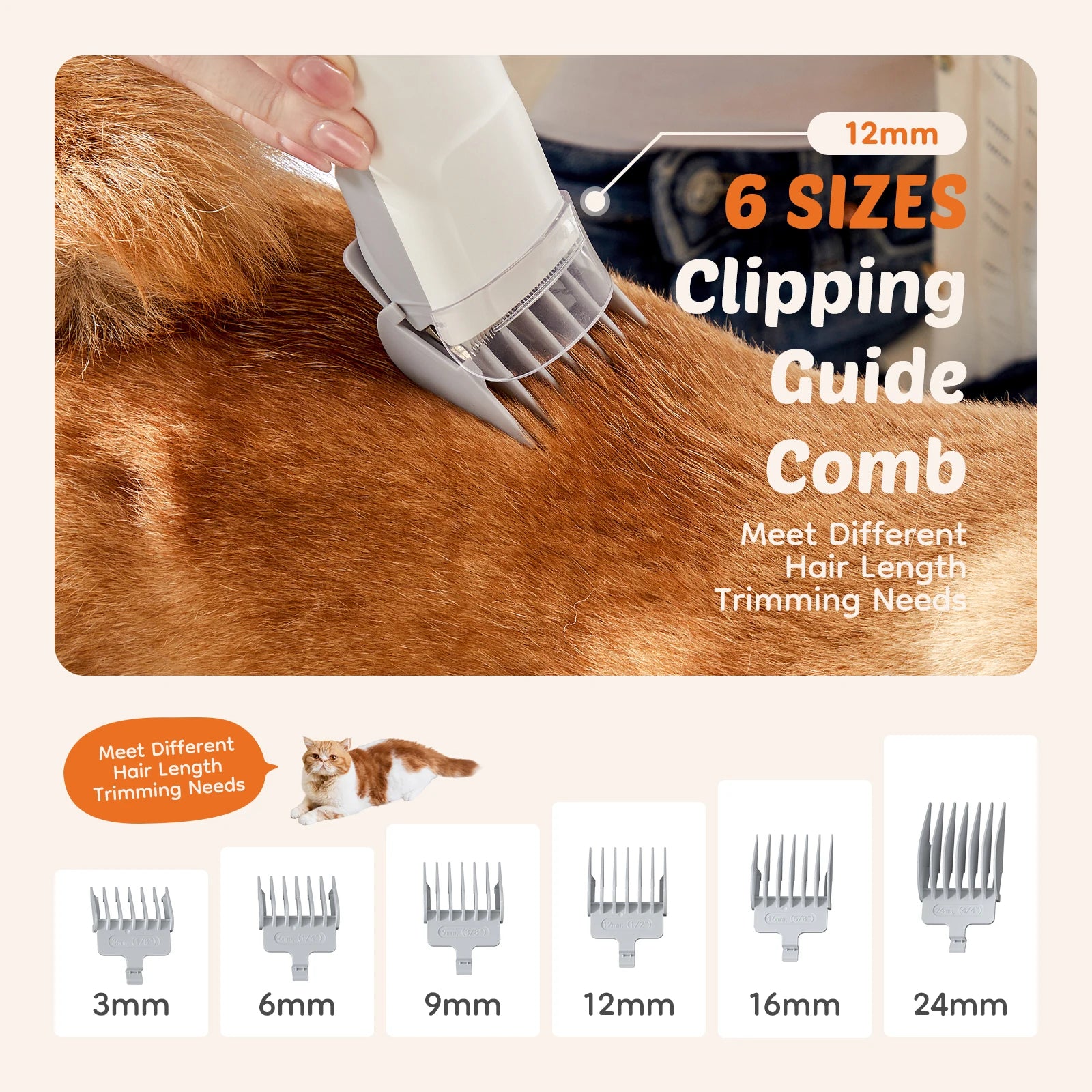 2.5L Pet Grooming Vacuum Kit with 5 Tools & Low Noise Clippers
